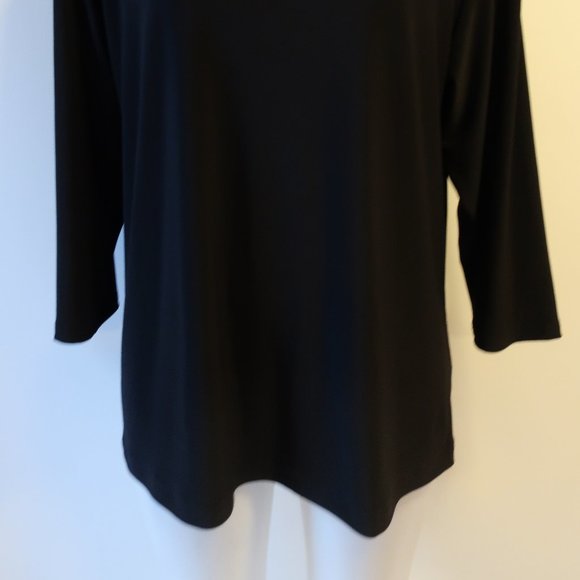 SIMPLI BLACK PULL-OVER BLOUSE TOP SZ XL * - Picture 4 of 10